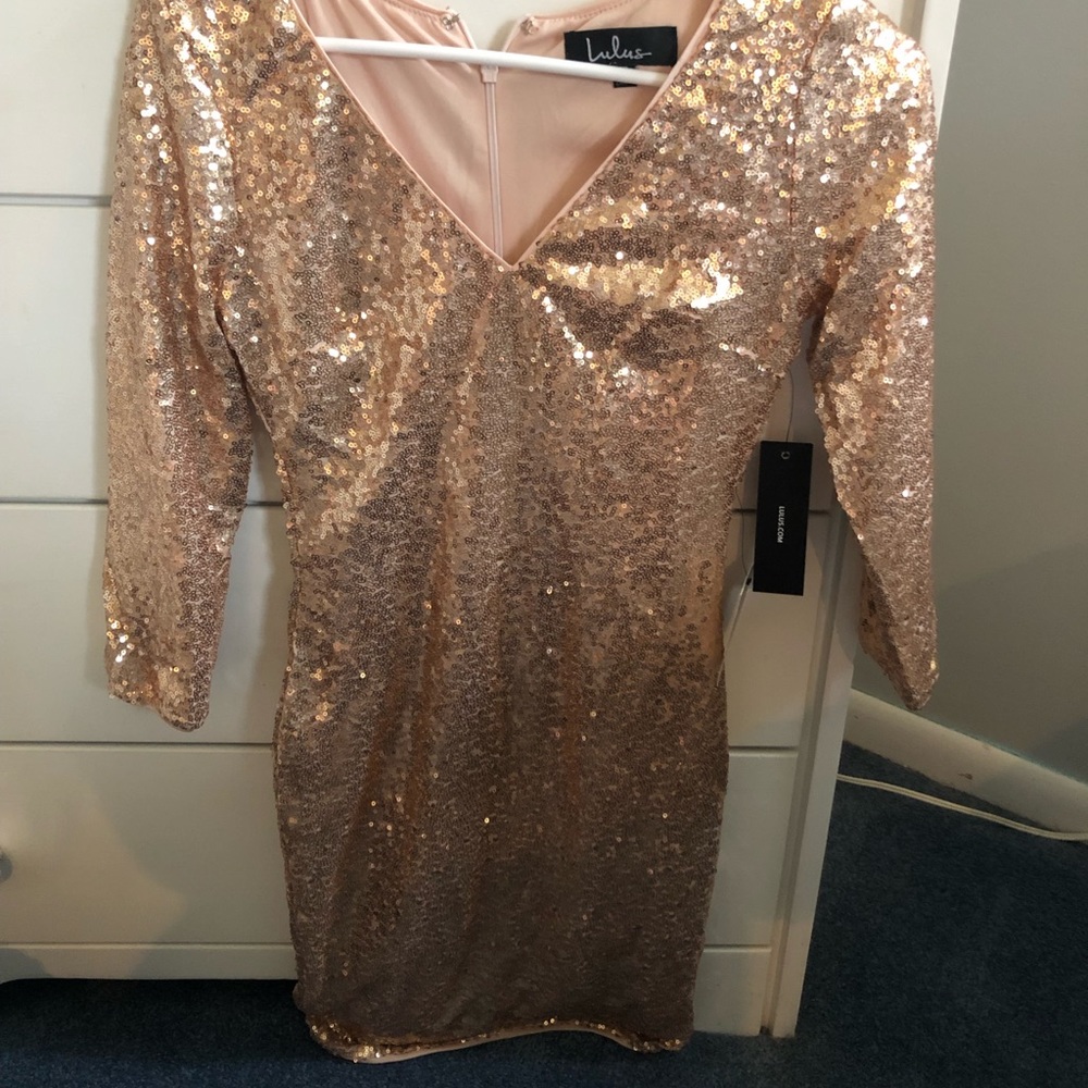 NWT Gold sequin dress